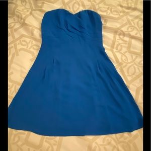 Blue strapless Express dress